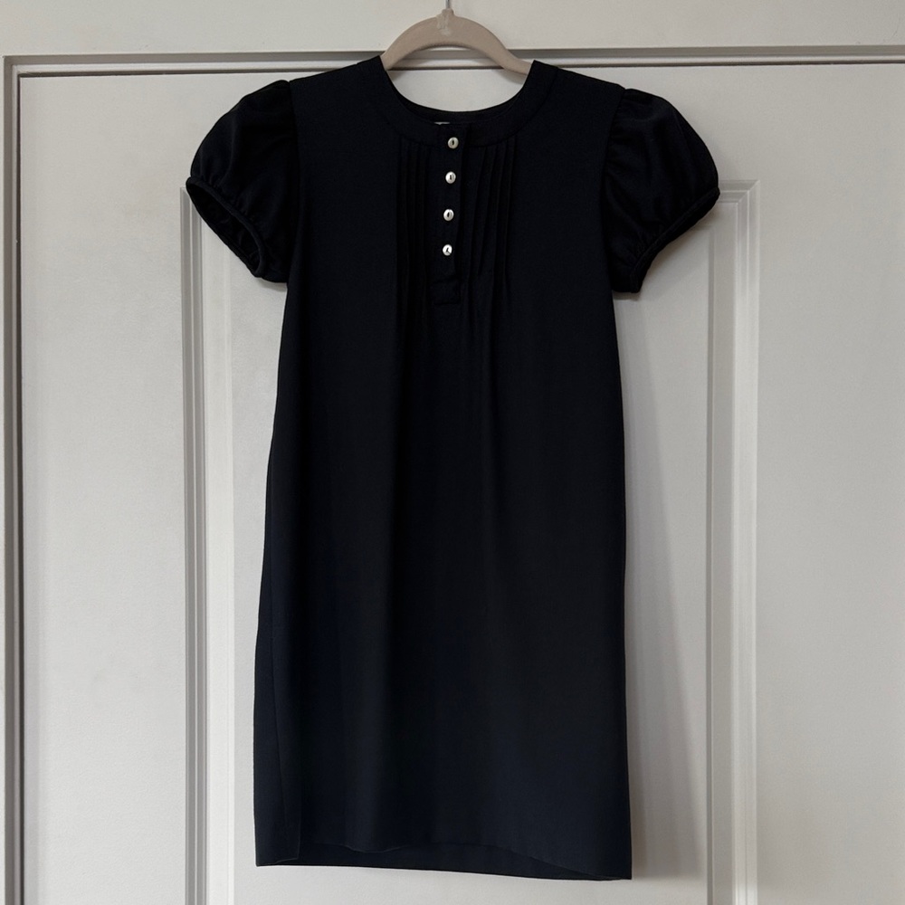 Papo d'Anjo Navy Puff Sleeve Formal Dress